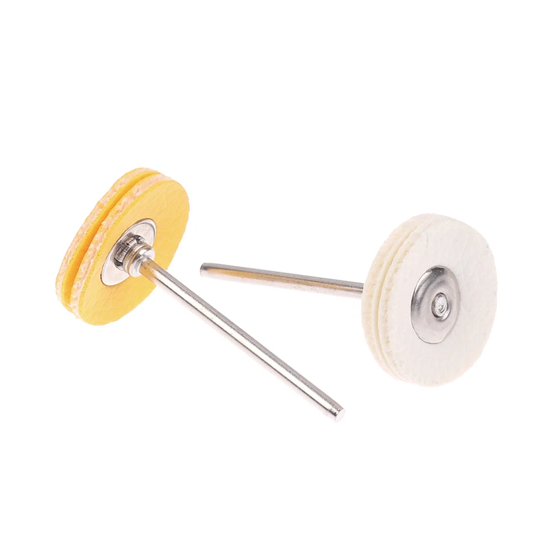 5 قطعة T-شكل 2.35 مللي متر مقبض أصفر/أبيض القماش عجلة مجوهرات تلميع القماش عجلة غرامة البولندية الجلود عجلة أداة