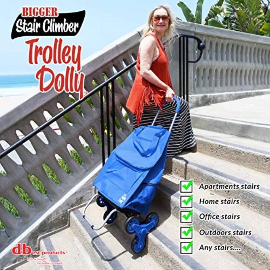 Chariot de grimpeur d'escalier pliable, chariot pour épicerie, conception compacte et légère, idéal pour un usage de condote et d'appartement, facile