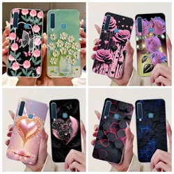For Samsung Galaxy A7 A9 2018 Case New Fashion Flower Marble Soft Silicone Clear Phone Cover For Samsung A9 2018 SM-A920F Bumper