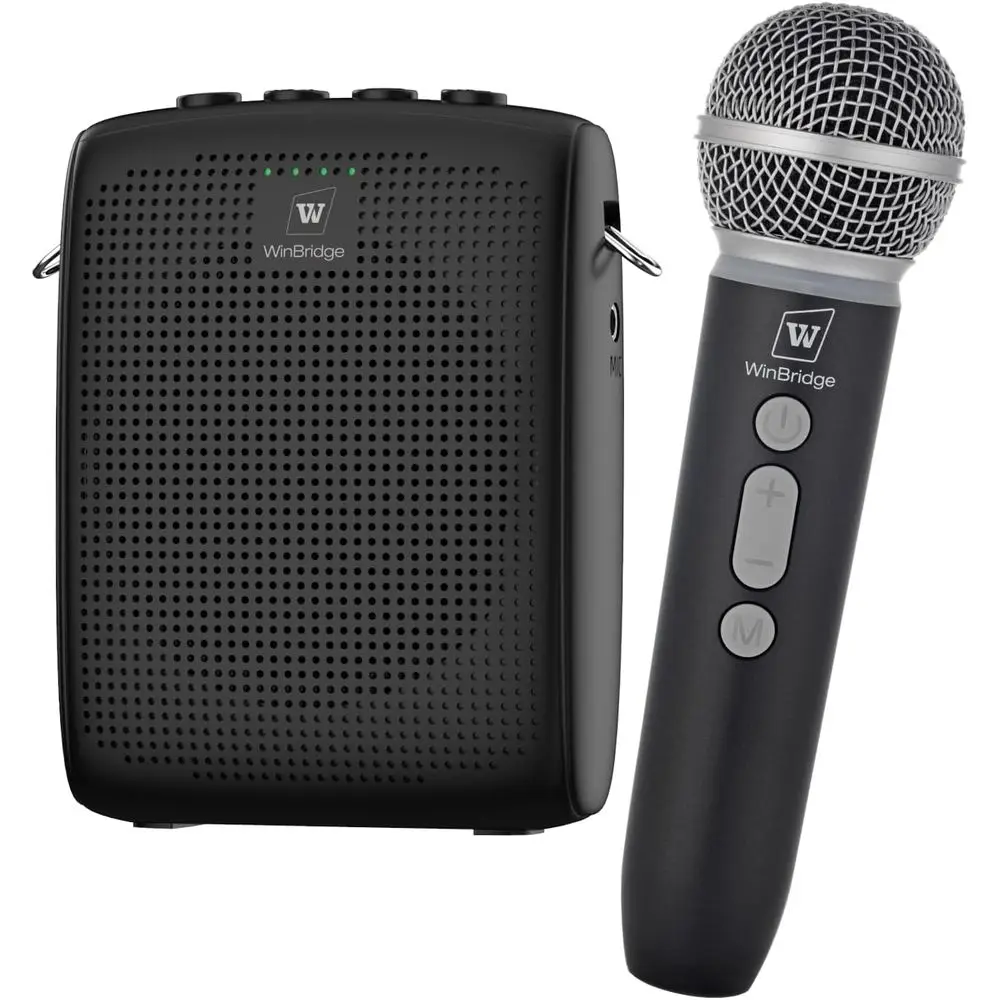 

Wireless Amplifier with Microphone for Portable PA Systems, Ideal for Classrooms, Outdoors, and Public Speaking