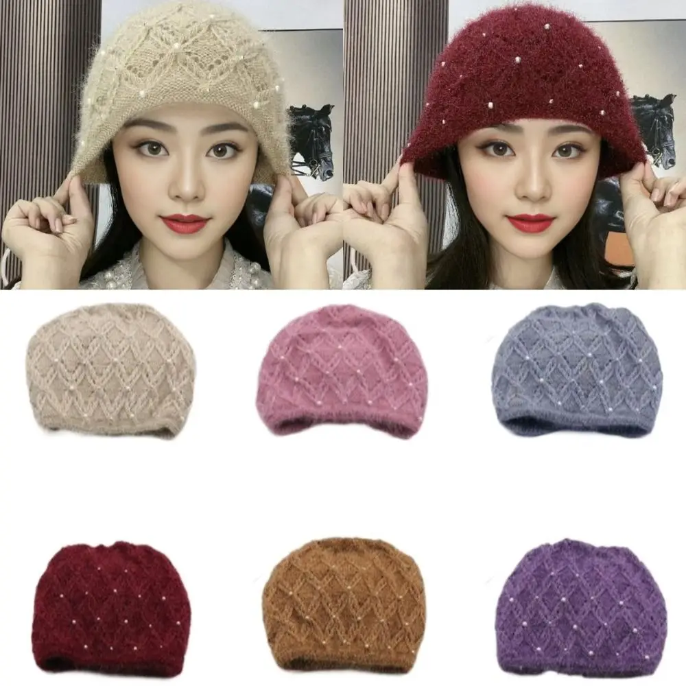 Practical Large Head Circumference Knitted Hats Handmade Breathable Autumn Winter Cap Pile Hats Hair