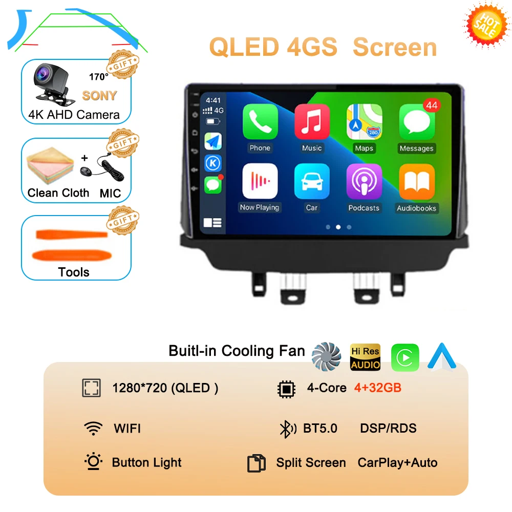 Auto radio Android 16 voor Mazda CX-3 CX3 Mazda 2 DK 2014 - 2021 Multimedia Videospeler QLED GPS Navigatie Draadloze Carplay Auto