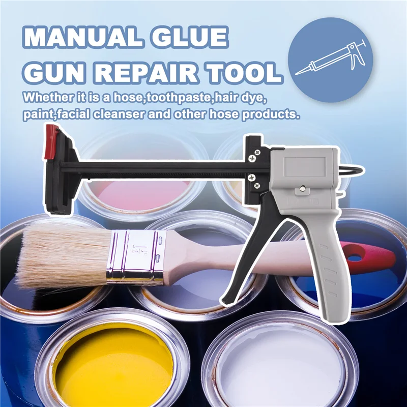 ABGR-704 tubo de pasta de dente pistola de cola de silicone manual ferramenta de reparo selante manual extrusora pistola de injeção