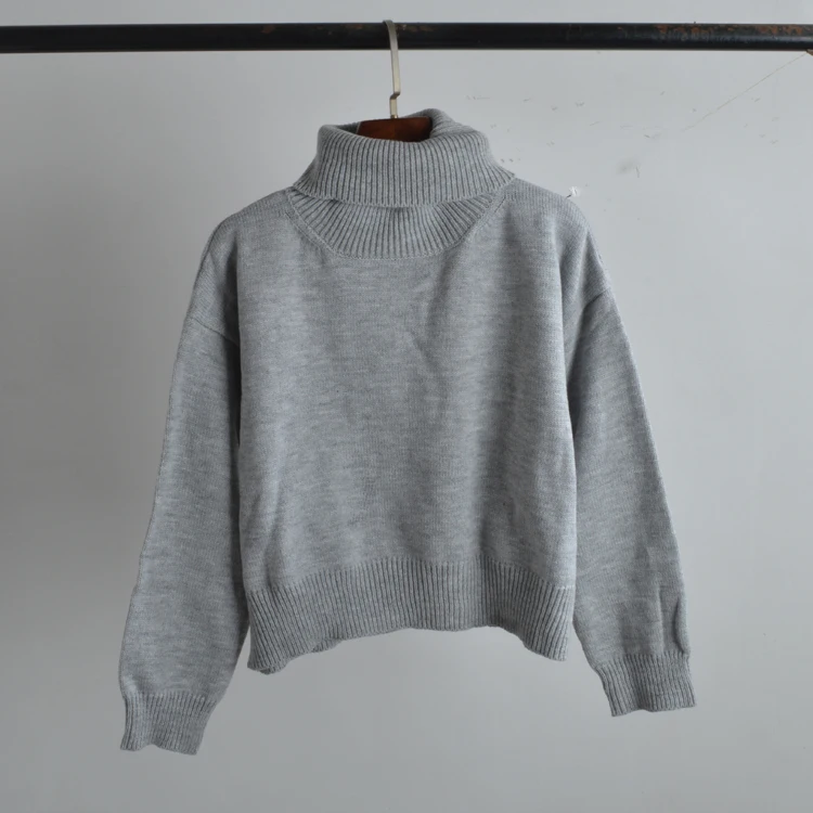 

Women's High Collar ort Loose Long Sve Sweater Warm Pure Color Autumn Winter New Sle Faionable Casual Knitwear