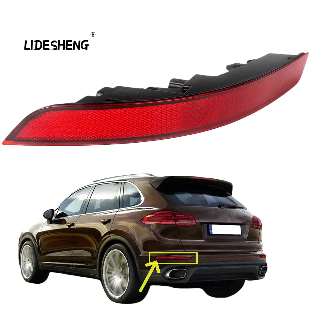 

95863110510 958945701 Left Side Rear Bumper Fog Reflector Light For For Porsche Cayenne 92A 2015-2017