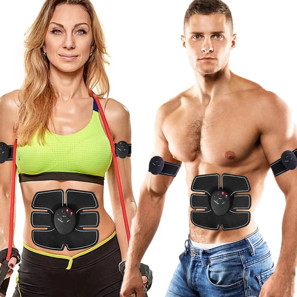 EMS Muscle Stimulator Smart Wireless Abdominal Arm Trainer Fitness Body Shaping Massager Portable Neck Back Muscle Relaxer Gym
