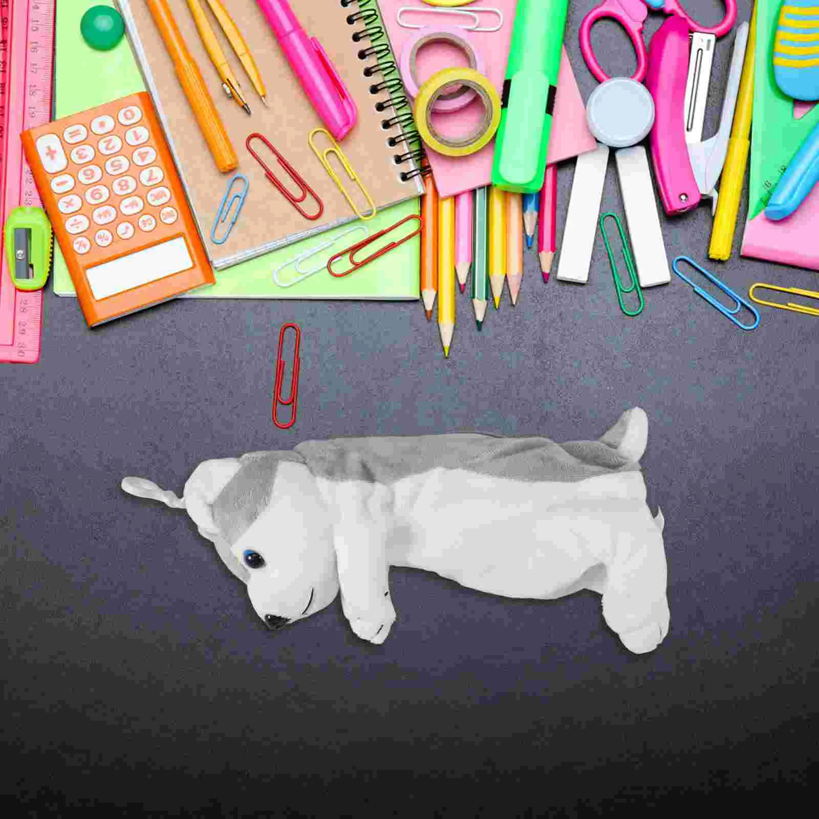 Toiletry Bags Pen for Student Adorable Pencil Animal Dog Case Pouch Stationery Storage Child