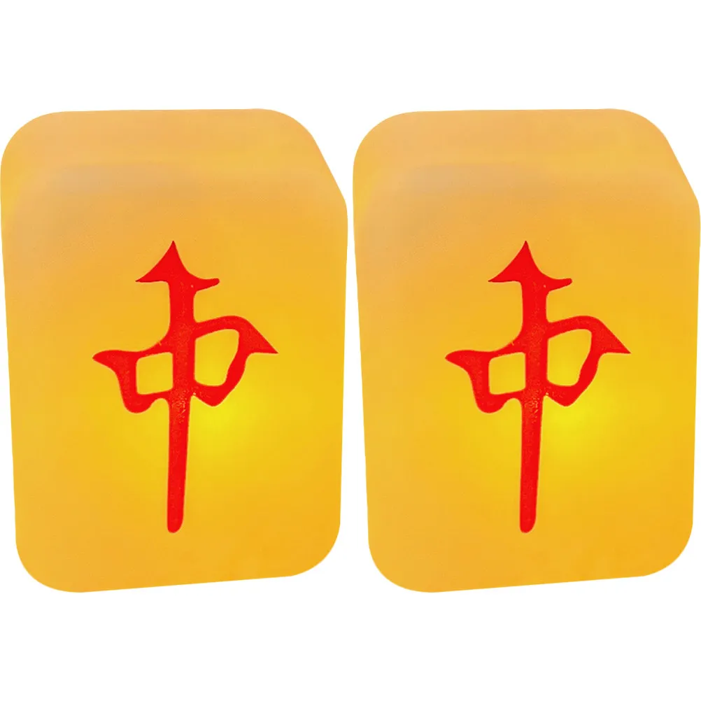 

Набор из 2 ночников в стиле маджонг: креативные светильники, маленькие прикроватные лампы для дома и спальни, декоративные светодиодные светильники-орнаменты