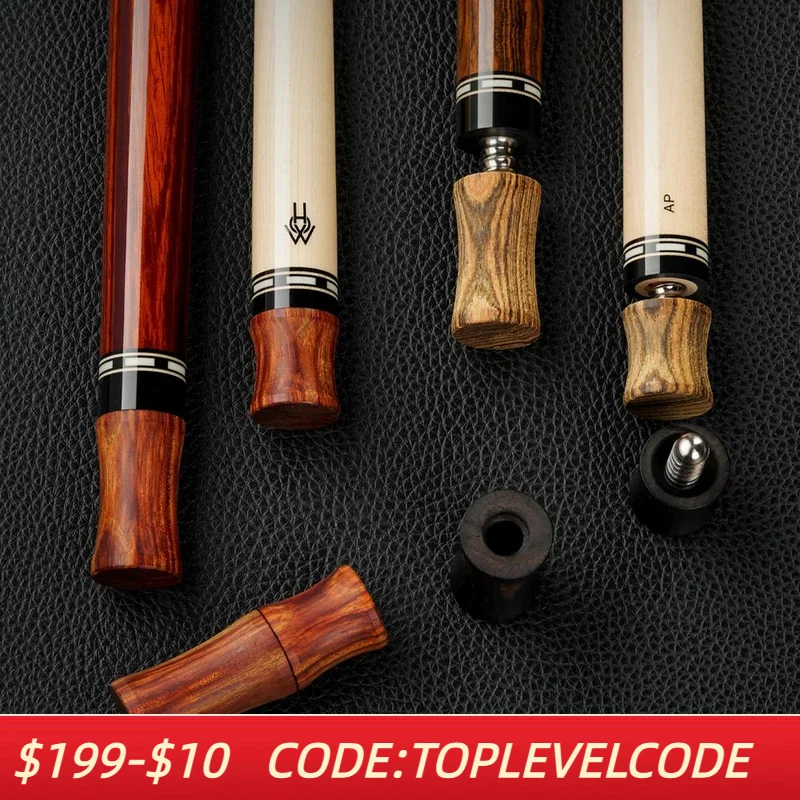 Billiards Joint Protector Radial Pin, Wavy Pin, Uni-Loc Joint Caps,Solid Ebony Rosewood, Pool Accessories, 5/16*14 3/8*11 3/8*10