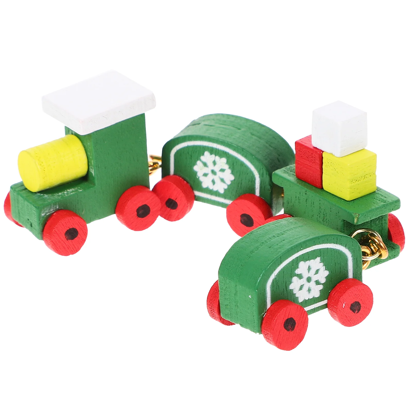 Set mini treno bambino albero di Natale artificiale modello di pavimento in legno