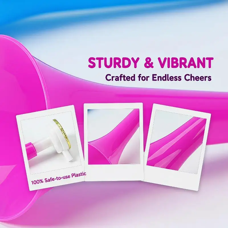2/5PCS Portable Vuvuzela Trumpet Shatterproof Long Lasting Cheer Horn for Graduation Celebrations