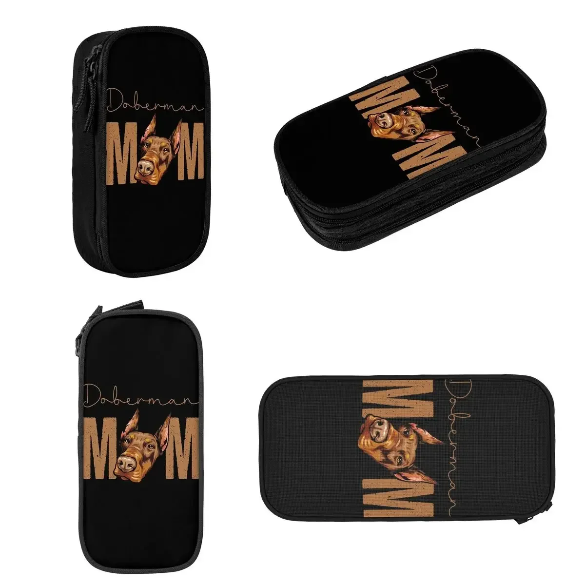 دوبيرمان أمي الكلب مقلمة تخزين كبيرة أكياس القلم صندوق القلم قلم رصاص الحقيبة للبنين بنات الطلاب القرطاسية مكتب المدرسة #2