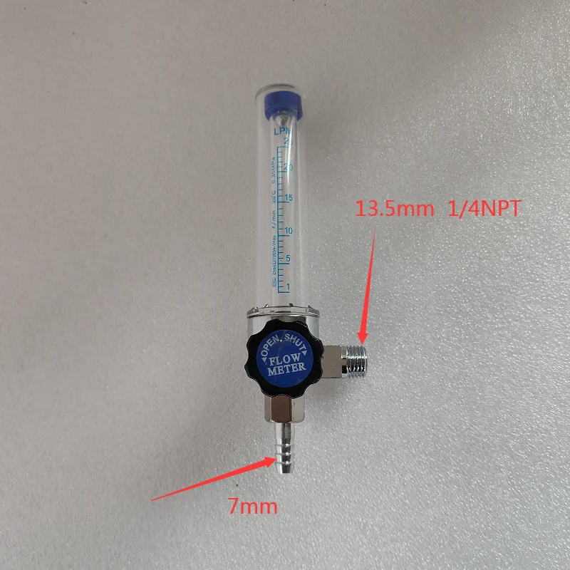 

7mm Argon Flow Meter 1/4PT 0.35 MPA Flow Meter CO2 Carbon Dioxide Pressure Reducer Regulator Valve Flowmeter