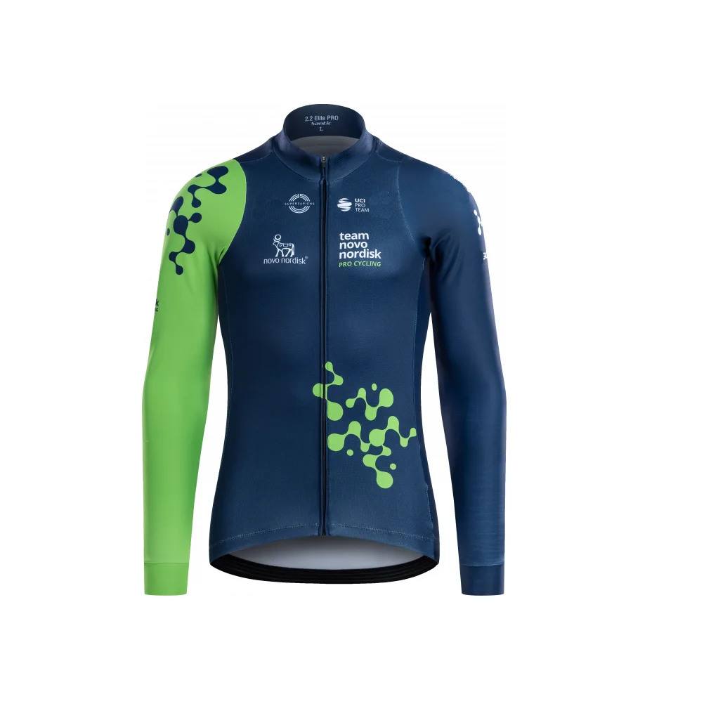 SPRING SUMMER 2024 NOVO NORDISK Team blue Cycling Jersey Long Sleeve Bicycle Clothing With Bib PANTS Ropa Ciclismo