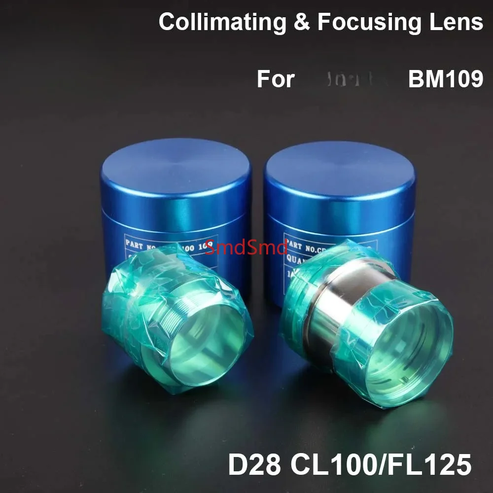 BM109 Collimating & Focusing Lens D28 F100 F125mm with Lens Holder For Raytools Laser Cutting Head BM109