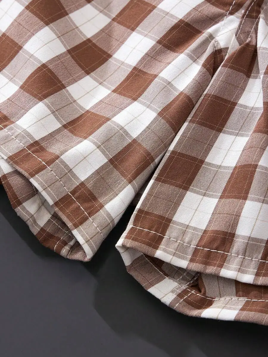 

3 Pcs Mens Breathable Elastic Waist Plaid Boxer Shorts Loose Casual Underwear