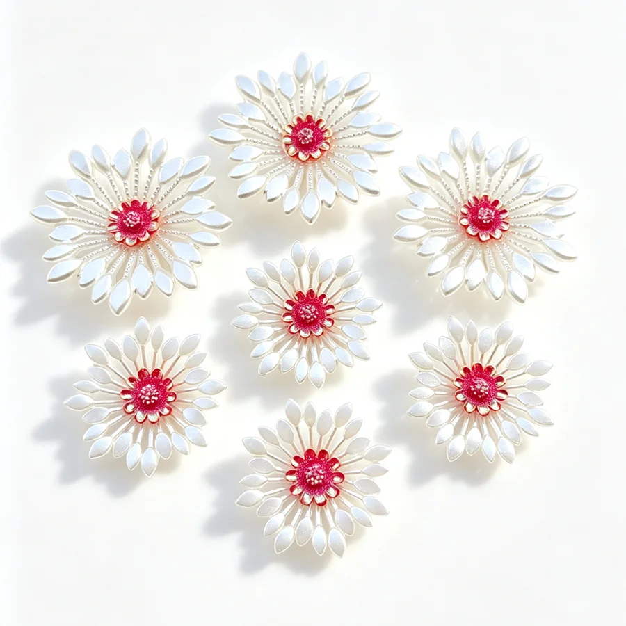 10 pieces of 47mm/35mm pearl white flower shaped accessories, suitable for jewelry making DIY charming decorative accessories