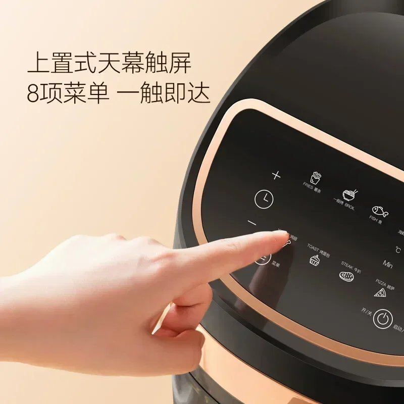 Hot salesDeerma Air Fryer Household Touch Menu Oil-free Electric Fryer Household Intelligent Timing French Fries Fried Chicken K