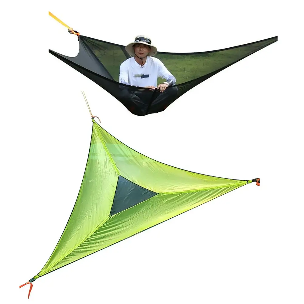 Multi Person Hammock 3 Point Tree Bed Triangle Hammock Tent Suspension Kit For Travel Backyard Outdoor Garden Camping
