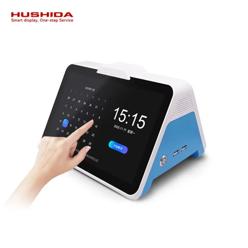 HUSHIDA 10.1 Inch Intelligent Desktop AI Translation Machine Dual Touch Screen Voice Translator Android 11 138-Language Smart