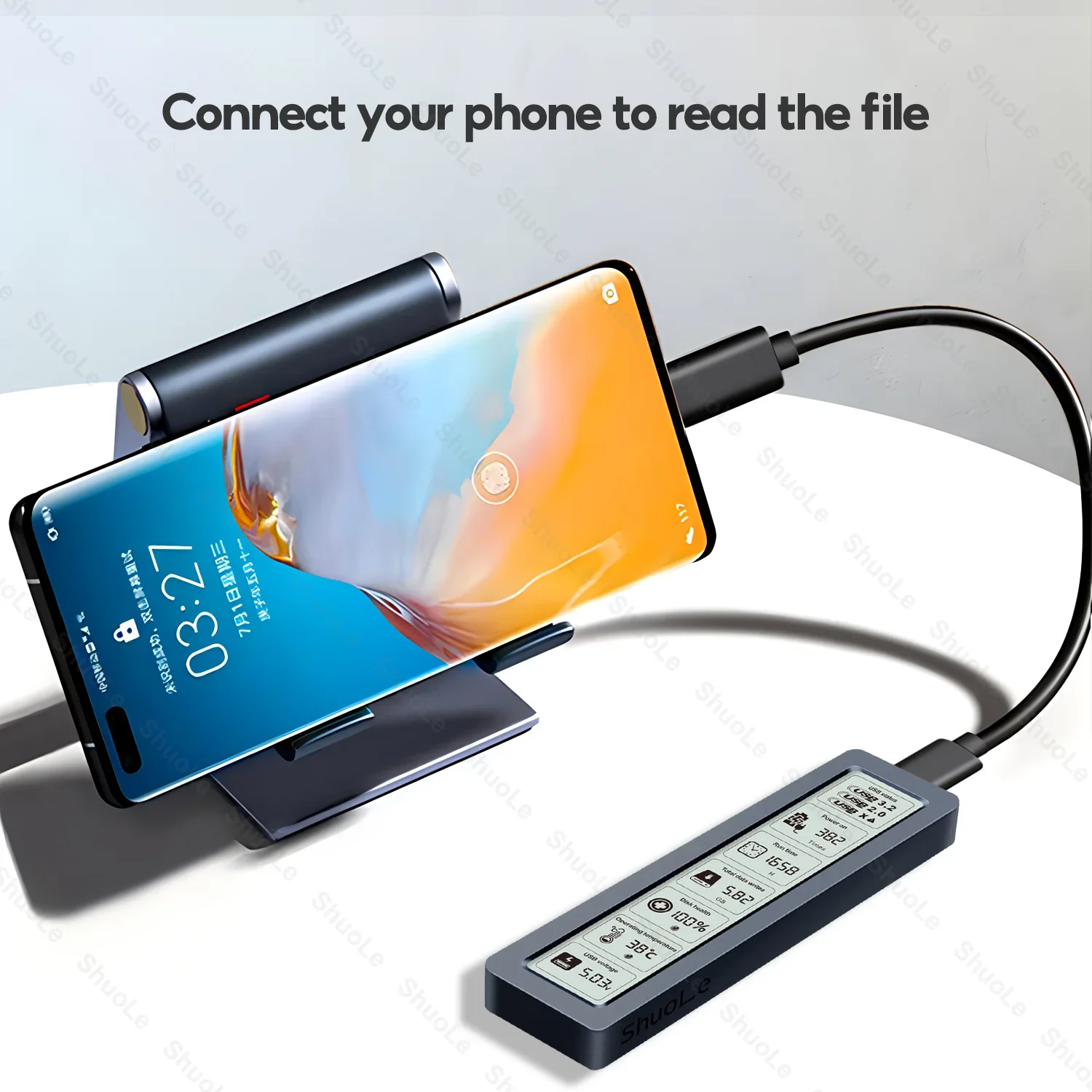 M.2 NVMe SATA SSD 인클로저 비주얼 스마트 SSD 케이스 USB 3.2 Gen 2 10Gbps NVMe PCI-E 20Gbps