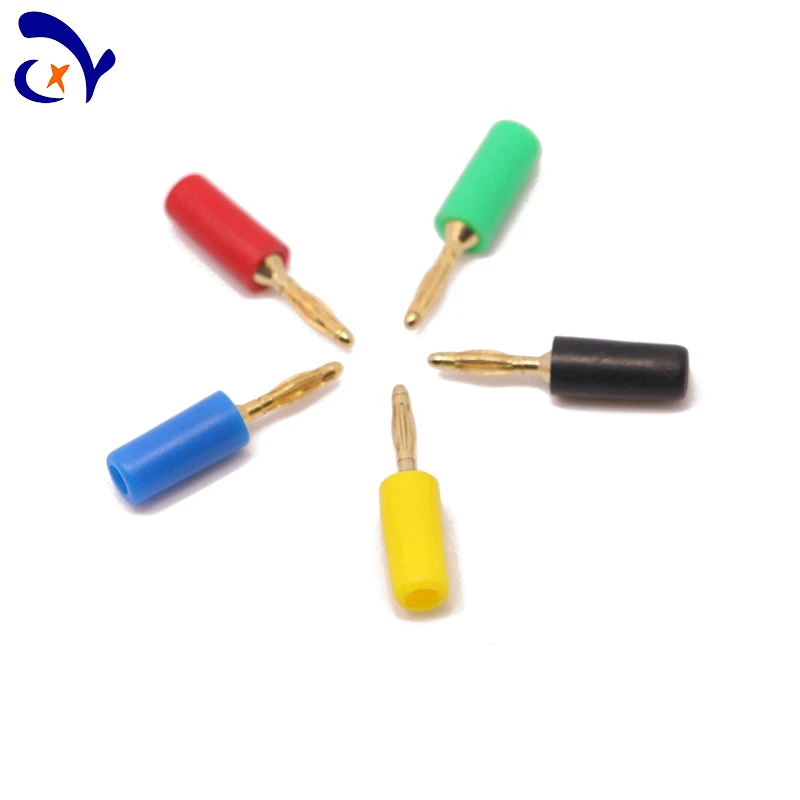 

10PCS AMASS 25.203 Pure Copper Plating 2mm Banana Plug Welding Experimental Test Wire Plug PE Current Resistance 10A