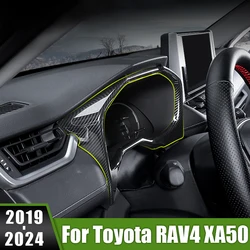 For Toyota RAV4 XA50 2019 2020 2021 2022 2023 2024 RAV 4 Hybrid Car Dashboard Display Meter Ring Speedometer Gauge Cover Trim