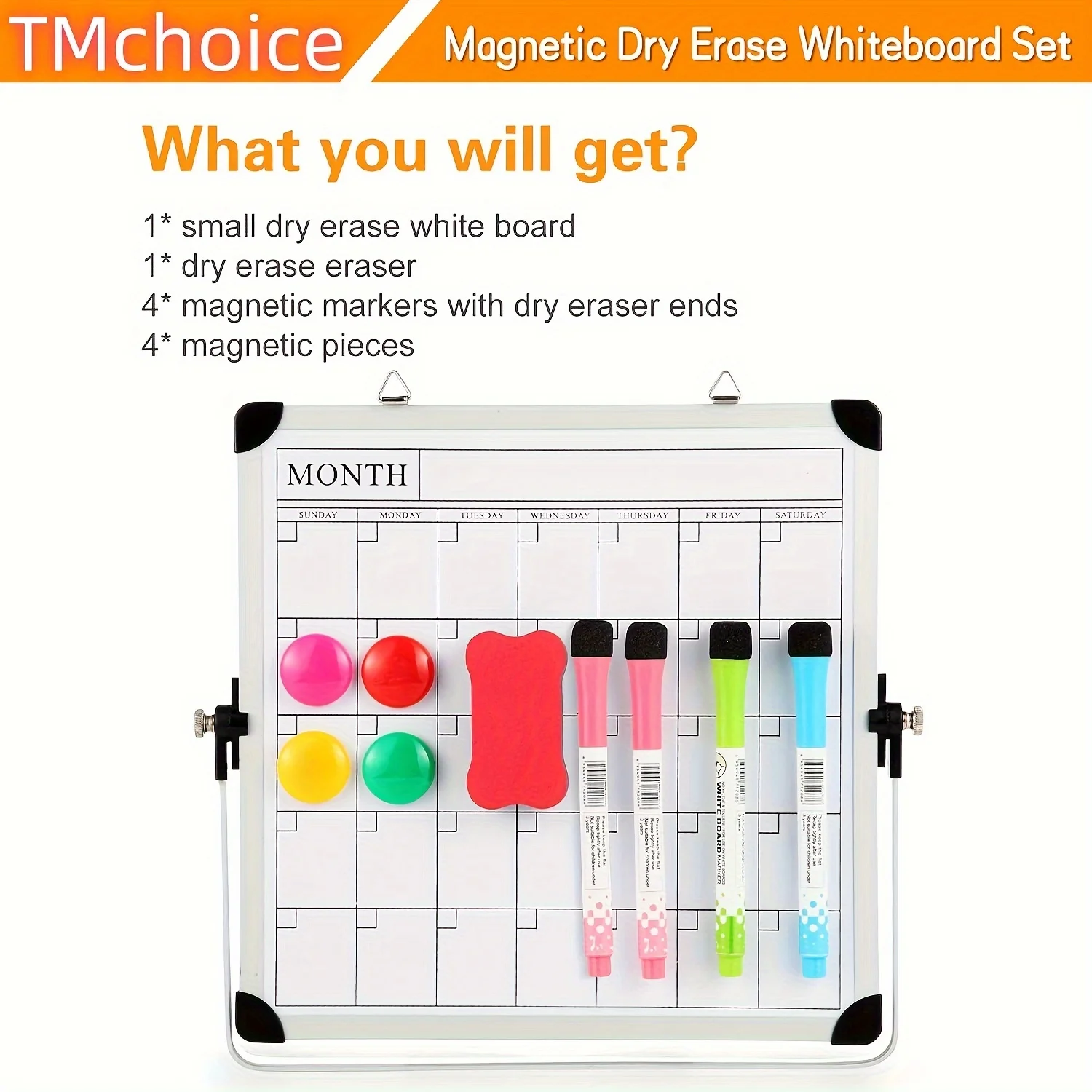 سبورة بيضاء مغناطيسية قابلة للمسح الجاف حامل قابل للعكس/تعليق التقويم طباعة مزدوجة الجانب مذكرة سحابة ضباب مكتب المدرسة 10*10/12*16in الحجم