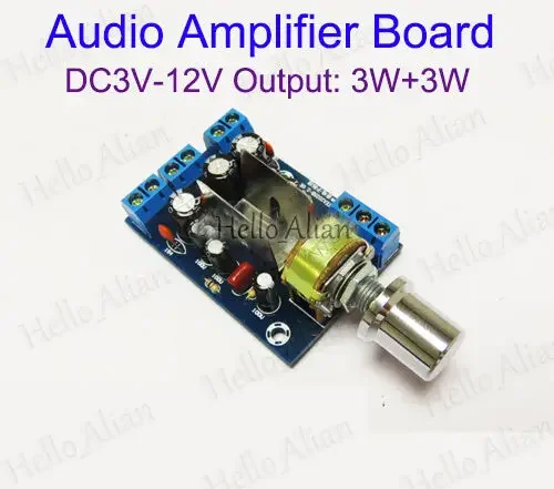 TEA2025B Stereo Audio Power Amplifier Board AC 5V-9V DC 5V-12V 3W*3W Dual Channel VOL