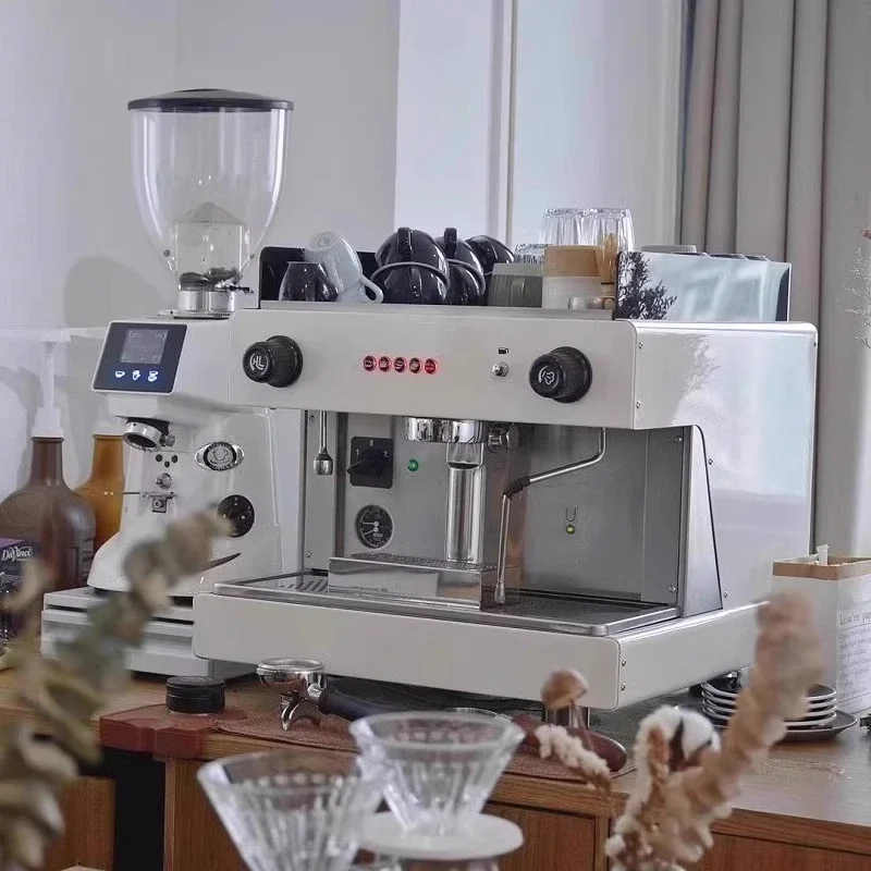 Coffee machine, commercial double head professional Italian semi-automatic high cup electronically controlled extraction