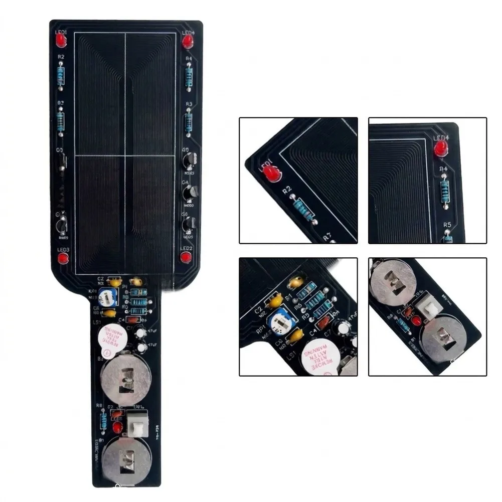 DIY Handheld Metal Detector Kit YH-758 Adjustable Sensitivity Soldering Training Circuit Board With Buzzer LED For Hobbyist