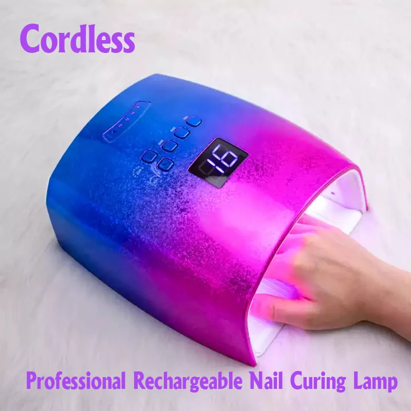 2022 New Rechargeable Nail Lamp Professional Cordless Gel Polish Dryer LED Light for Nails Wireless Nail UV LED Lamp