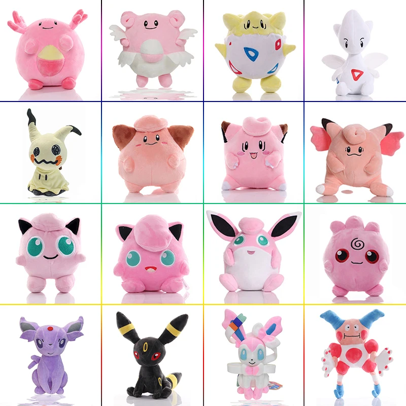 

20cm Lovely Pokemon Chansey Togetic Blissey Plush Toys Wigglytuff Sylveon Clefable Stuffed Doll Children's Room Decor Kids Gifts