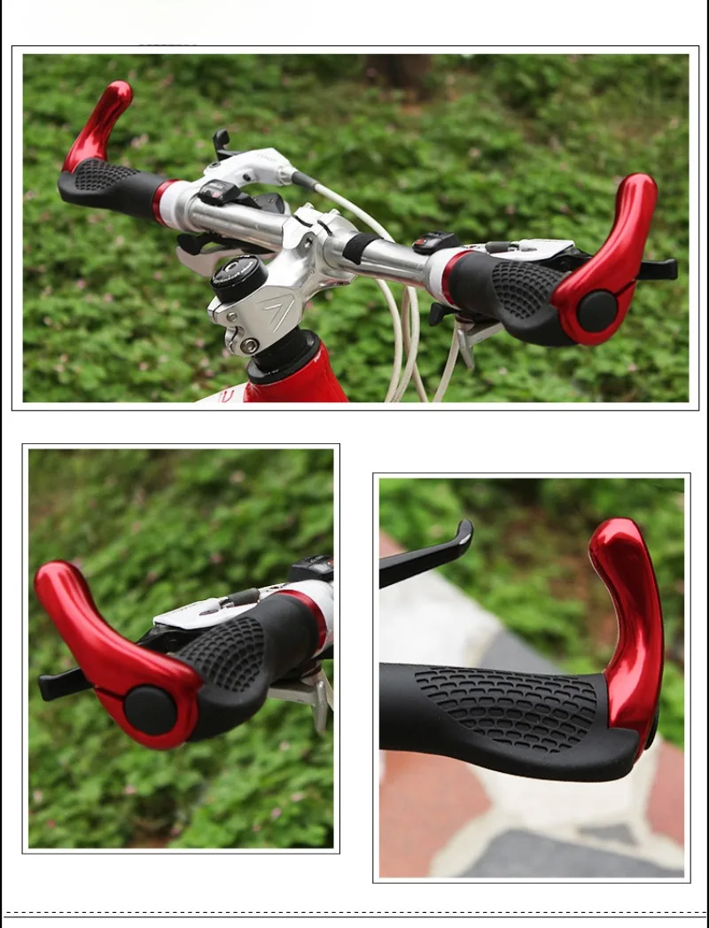 1 Satz bunte Aluminium legierung Material Mountainbike Fleisch ball verriegeln die Hülse mit Schraubstock Horn Griff Ärmel Fahrrad ausrüstung – Detail 12