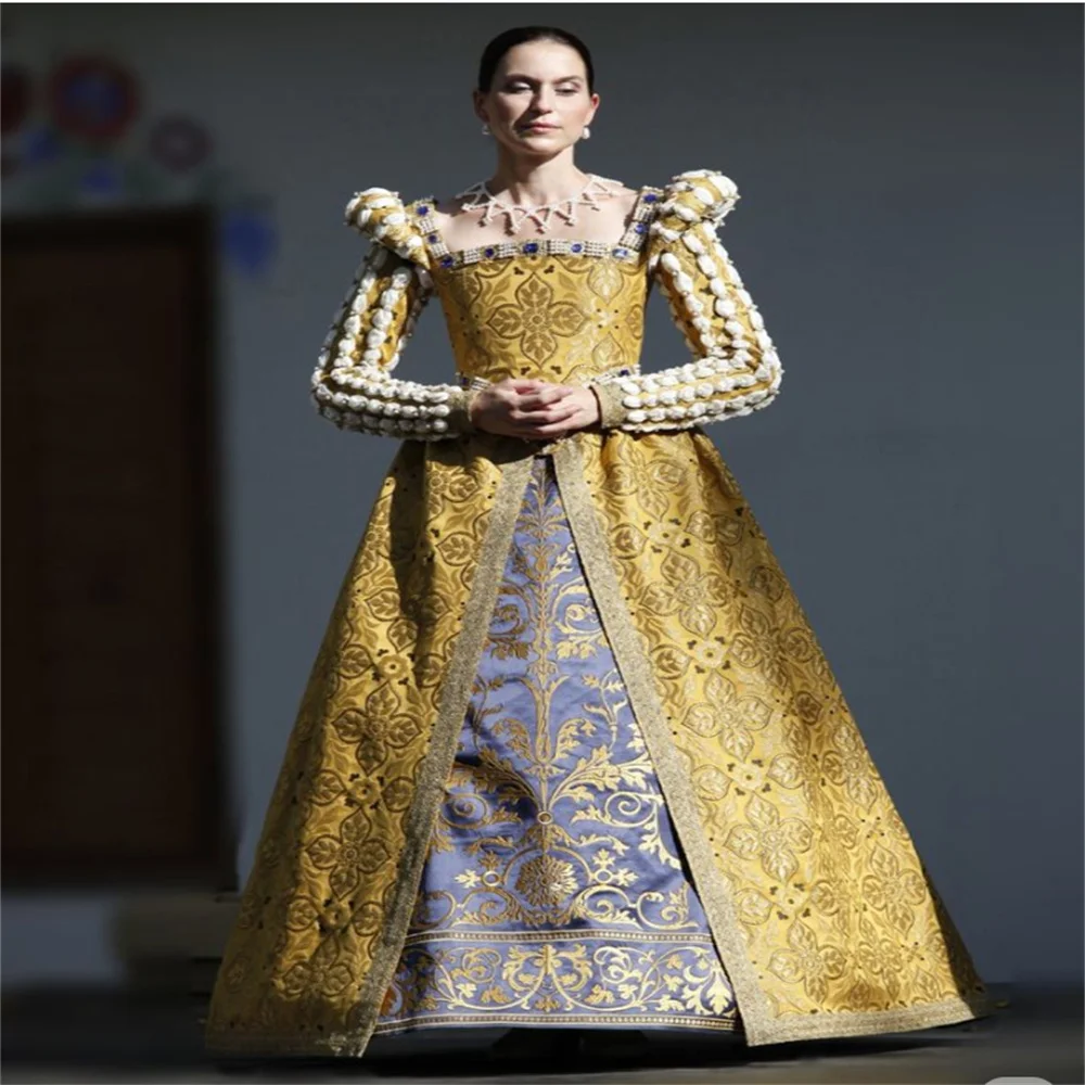 

Tudor Elizabethan Borgias Costume Luxurious Victorian Italian Renaissance Vintage Theater Ball Gown Custom Made