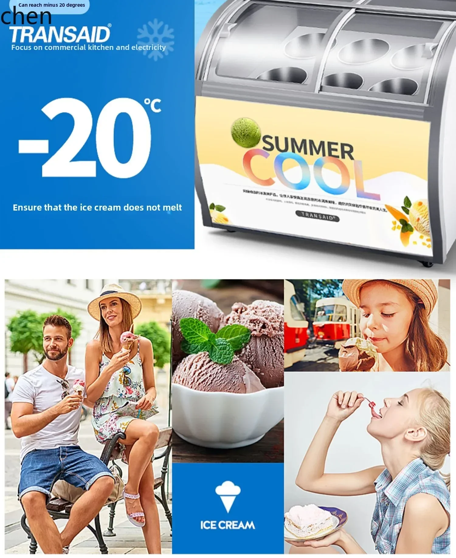

cc25 Thick Cut Fried Yogurt Display Cabinet Refrigerator Hard Cabinet Ice Cream Popsicle Freezer Commercial Deluxe