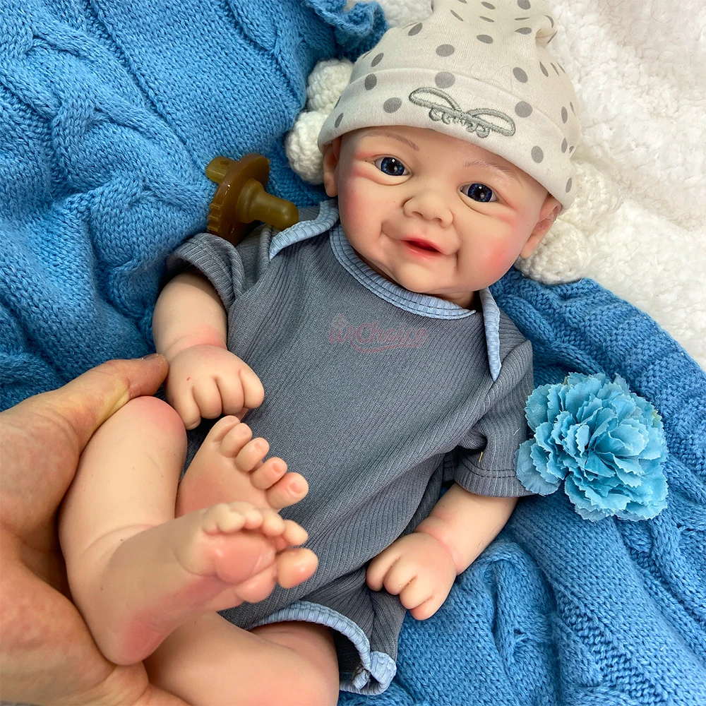

43cm Vivienne High Quality Silicone Reborn Baby Girl/Boy Hand Painted Details Flexible Waterproof for Doll Collectors