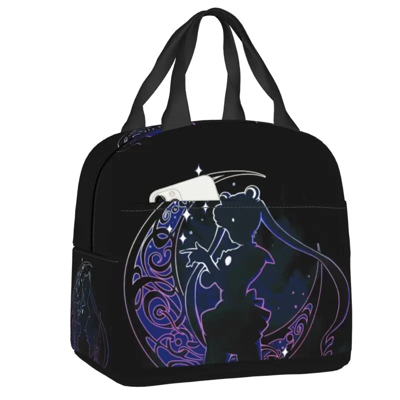 

Сумка для обеда Custom S-Sailors Moon для женщин, термоизолированная сумка-холодильник с изображением аниме и манги, для взрослых, для офиса