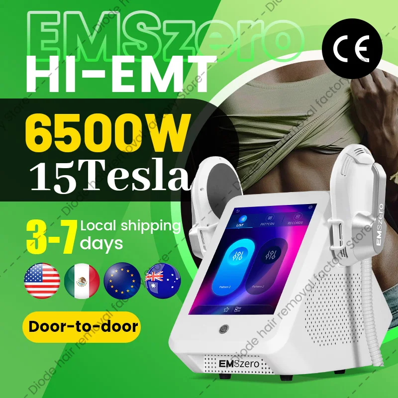 EMSzero машина для моделирования тела, формирование 6500 Вт, 200 Гц, EMS, радиочастотный RF-стимулятор мышц