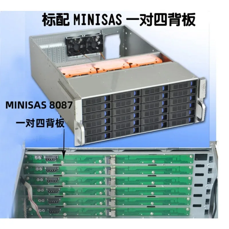 4U Server Chassis 24 Bay Hot Swap Industrial Control AI Storage Cloud Computing