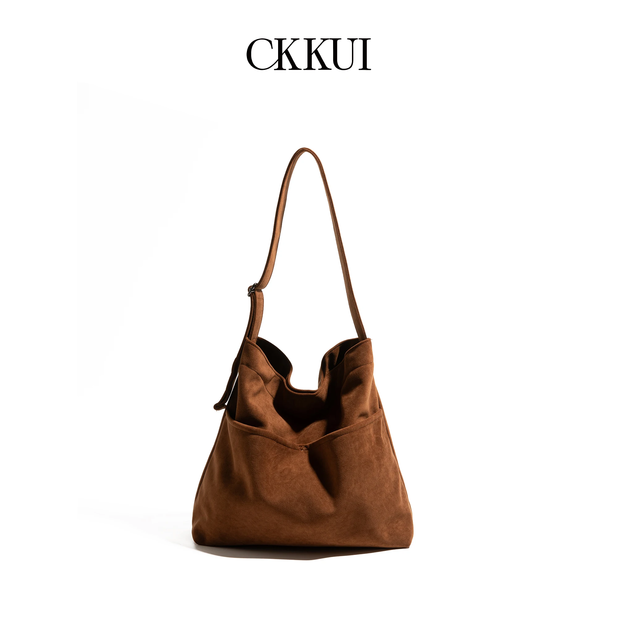 CKKUI Vintage Large Capacity Adjustable Strap Faux Suede Women's New Tote Handbag Fashion Daily Commuter Shopping Women's Bag