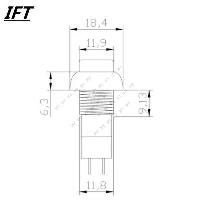 6 sztuk PBS-11A PBS-11B 12mm samoblokujący/samoresetujący plastikowy przełącznik wciskany zatrzaskowe przełączniki chwilowe 3A 250V AC 2PIN 6 kolorów — zdjęcie 7