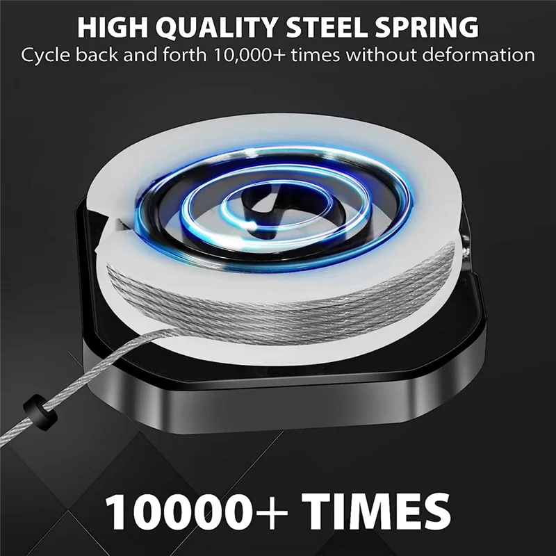 -ABPU キーホルダー 格納式キーホルダー 高耐久金属 ID バッジホルダー キーリール カラビナ キーホルダー ベルトクリップ付き