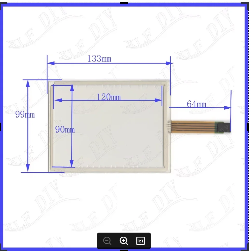 

ZhiYuSun 133*99 Touch screen sensor 133mm*99mm for For industrial control Resistance screen 5.7inch 4 lines