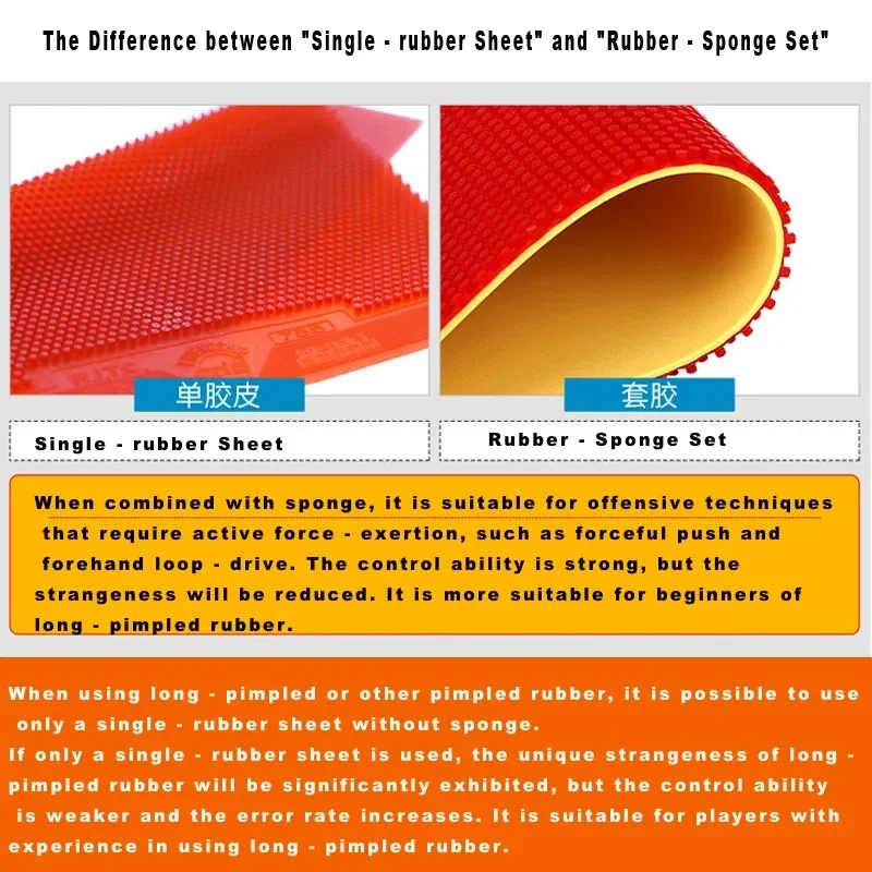 Nuovo originale 729 amicizia RITC 755 punzoni lunghi foglio da ping pong in gomma senza spugna gomma per racchetta da ping pong velocità veloce