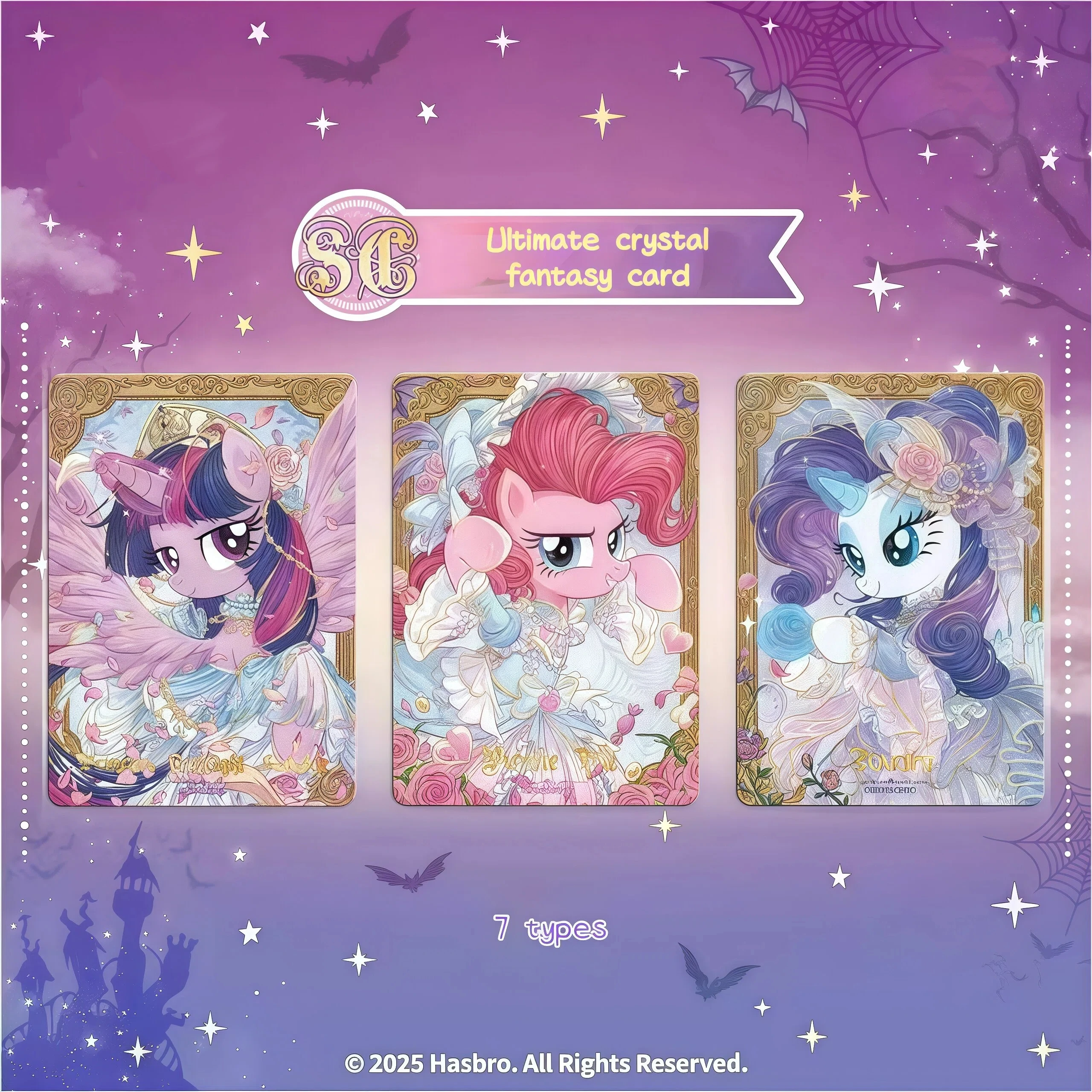 KAYOU Genuine My Little Pony Friendship Magic Characters Cartoon Creative Girl Toys Colorful Gemstones Anime Collection Card