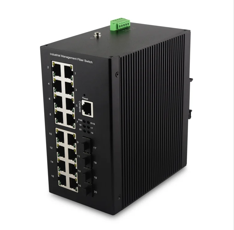 

Управляемый промышленный коммутатор PoE L2, 16 портов 4*10G SFP + IEEE802af/at, стандартный коммутатор Enterprise с полосой 56G для безопасности