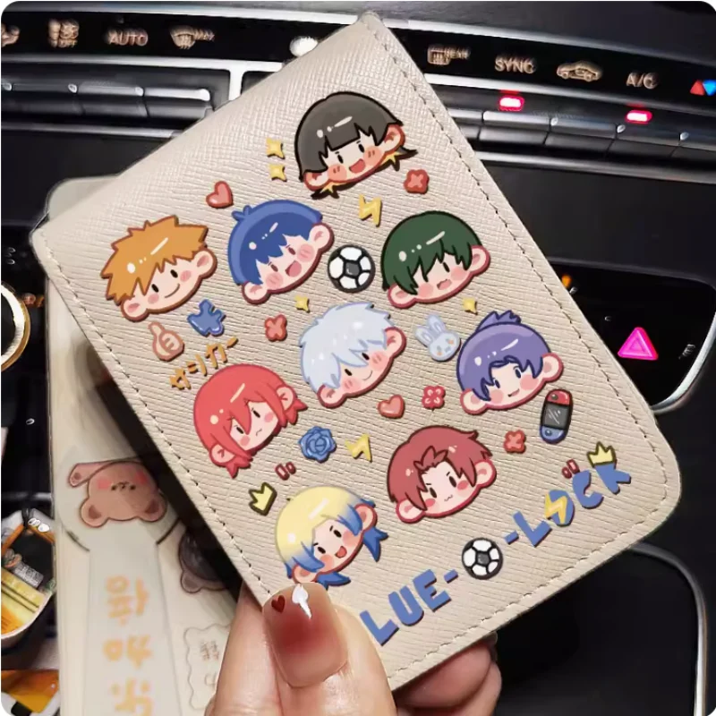 Anime Blue Lock Chigiri Hyoma Nagi Seishiro Fashion Wallet PU Purse Card Cash Holder Bag Cosplay Gift B1519