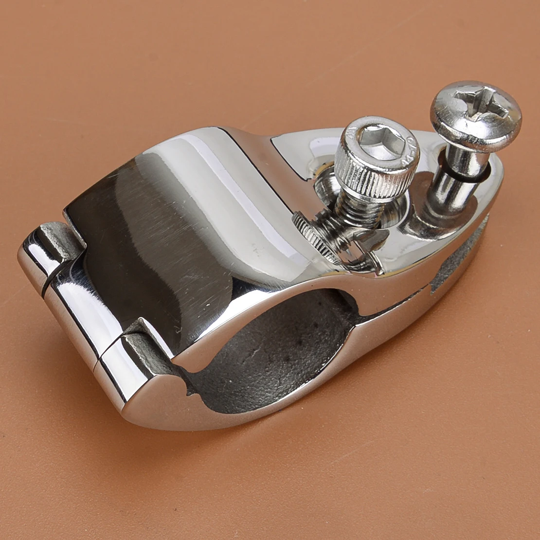 

7/8" 22mm Hinged Jaw Slide Hinge Rail Mount Fitting for Boat Yacht Bimini Top Silver Stainless Steel