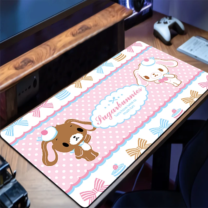 لوحة الماوس S-السكر الأرانب دفتر Lockedge ألعاب الكمبيوتر لوحة المفاتيح عدم الانزلاق المطاط الكمبيوتر السجاد حصيرة مكتبية ألعاب خزانة الماوس